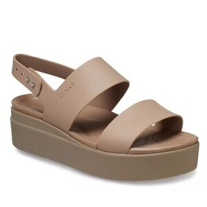 CROCS Women's Beige Platform Sandals